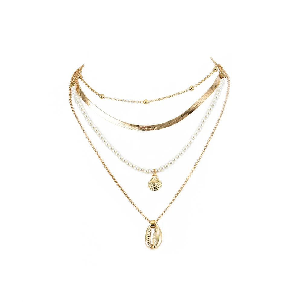 Boho Fashion Pendant Necklaces Vintage Gold Color