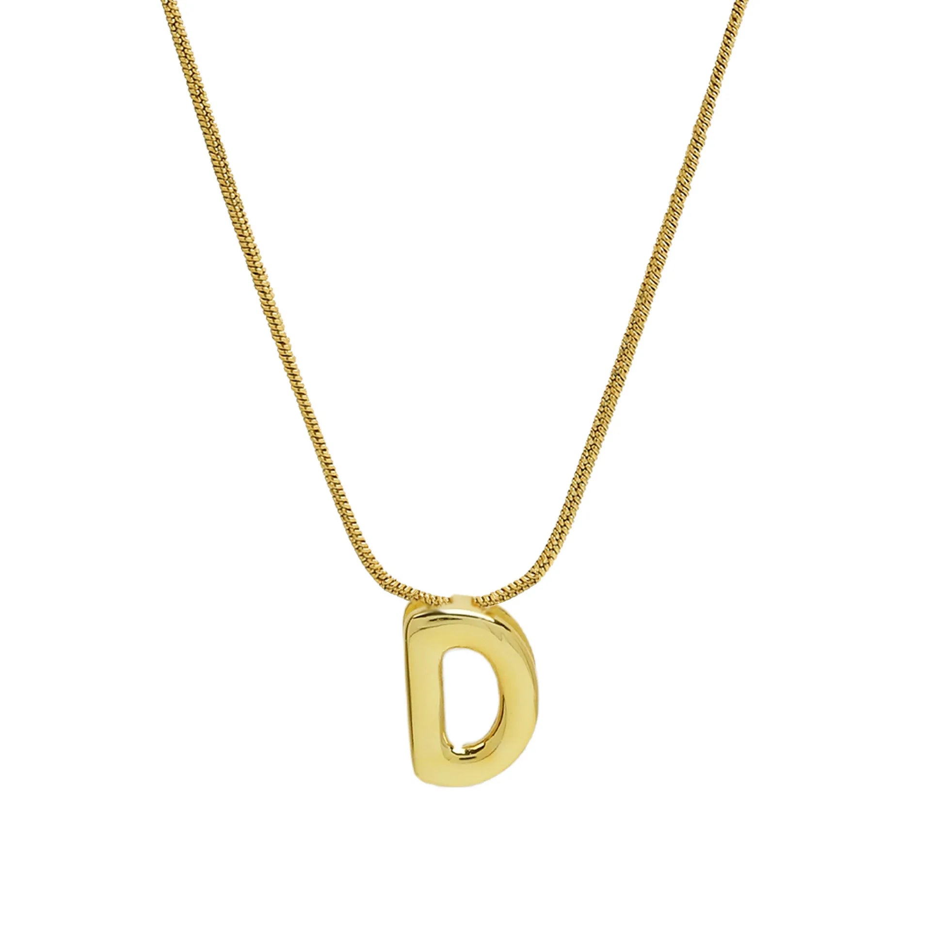 Gold Plated Balloon 26 Alphabet Letter Pendant Necklace