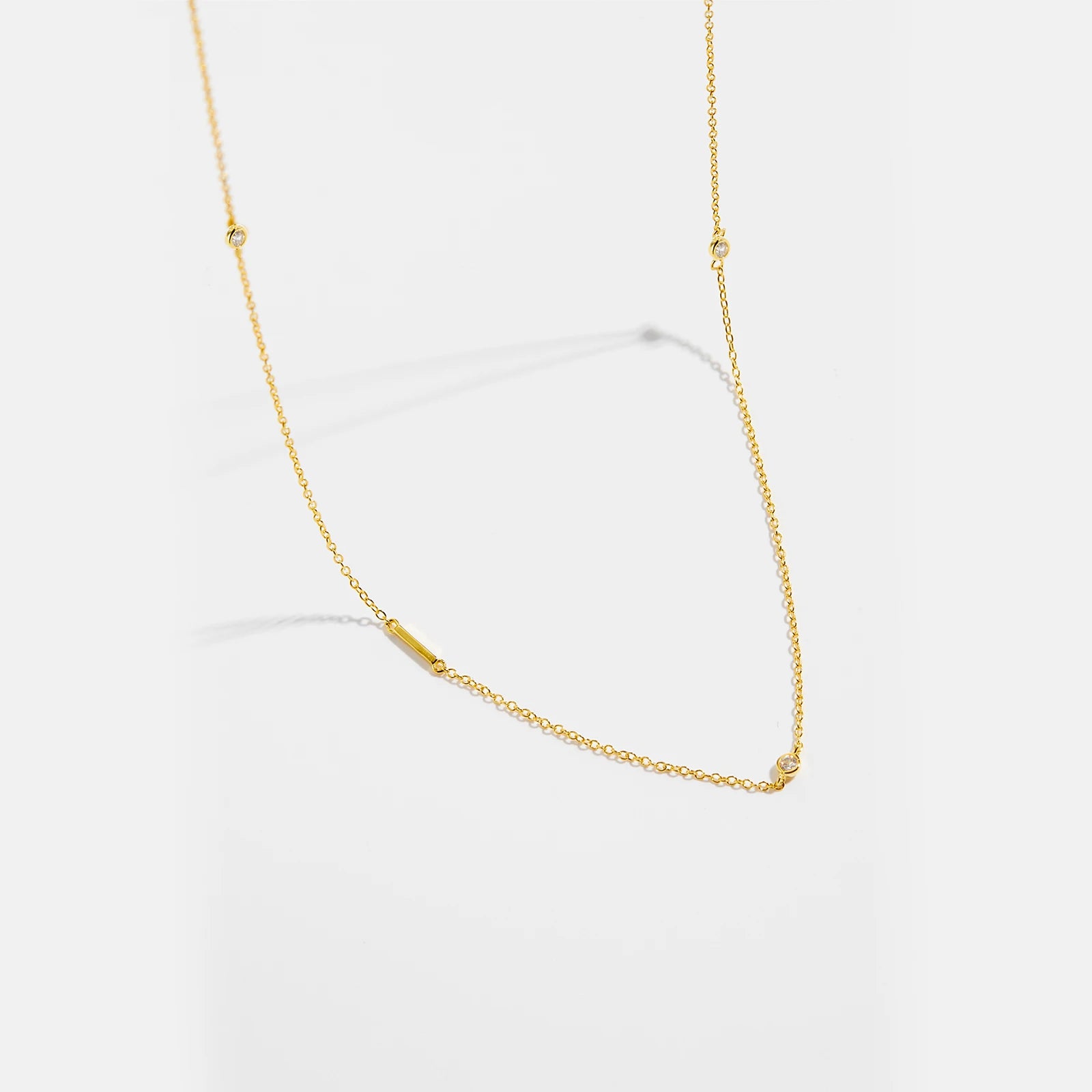 925 Sterling Silver Gold Letter Plain Pendant Choker Charm Necklace 26 Letter Alphabet