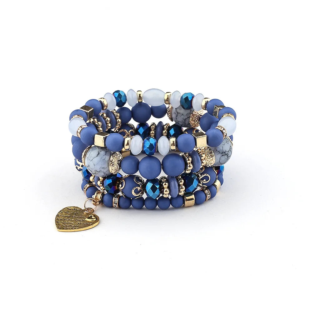 Bracelet Set Vintage Heart Charm