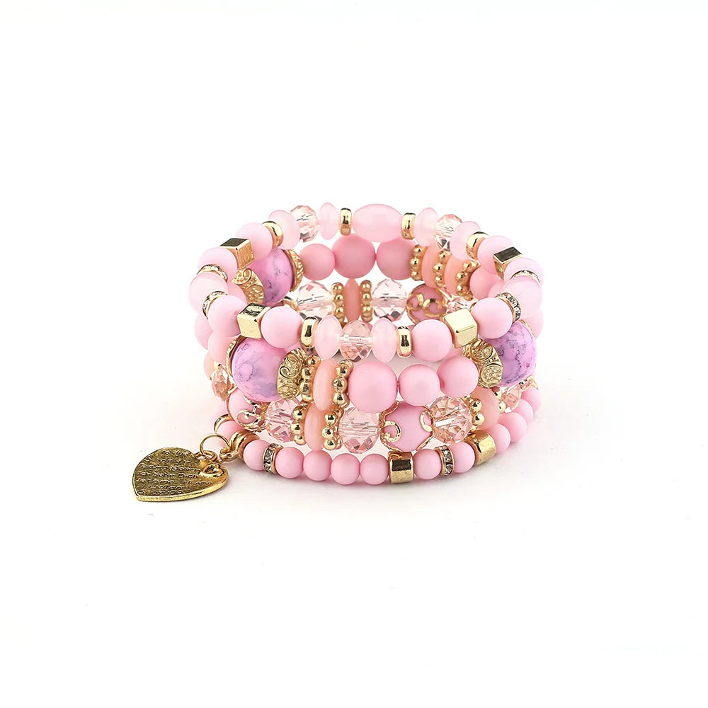 Bracelet Set Vintage Heart Charm