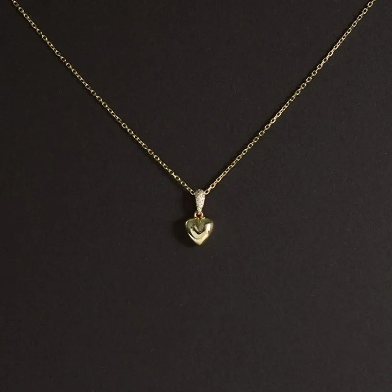 Small Love Heart 14K Gold Pendant Necklaces