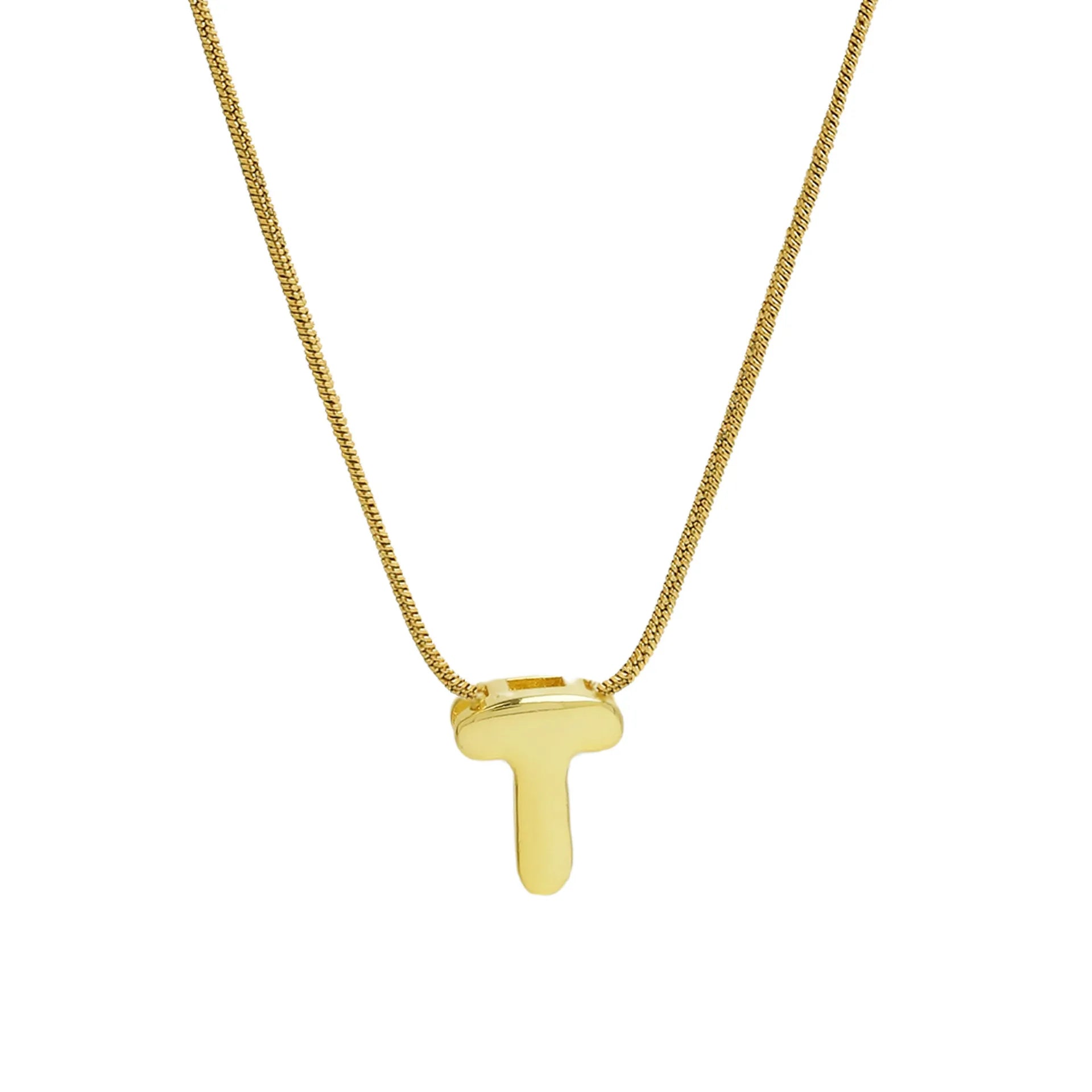 Gold Plated Balloon 26 Alphabet Letter Pendant Necklace