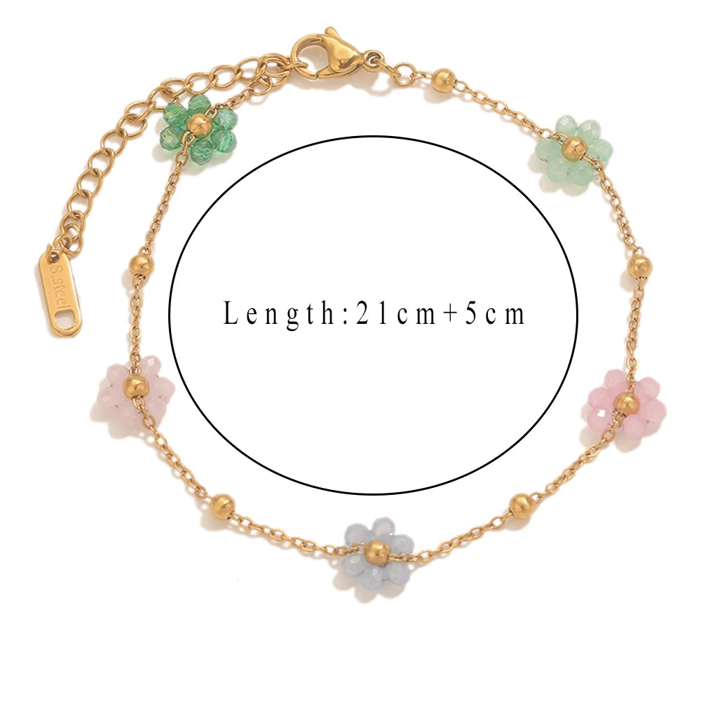 Minimalist Trendy Stainless Steel Bracelet Stylish Double Layer Faux Pearl Gold-Plated Bracelets Daily Jewelry
