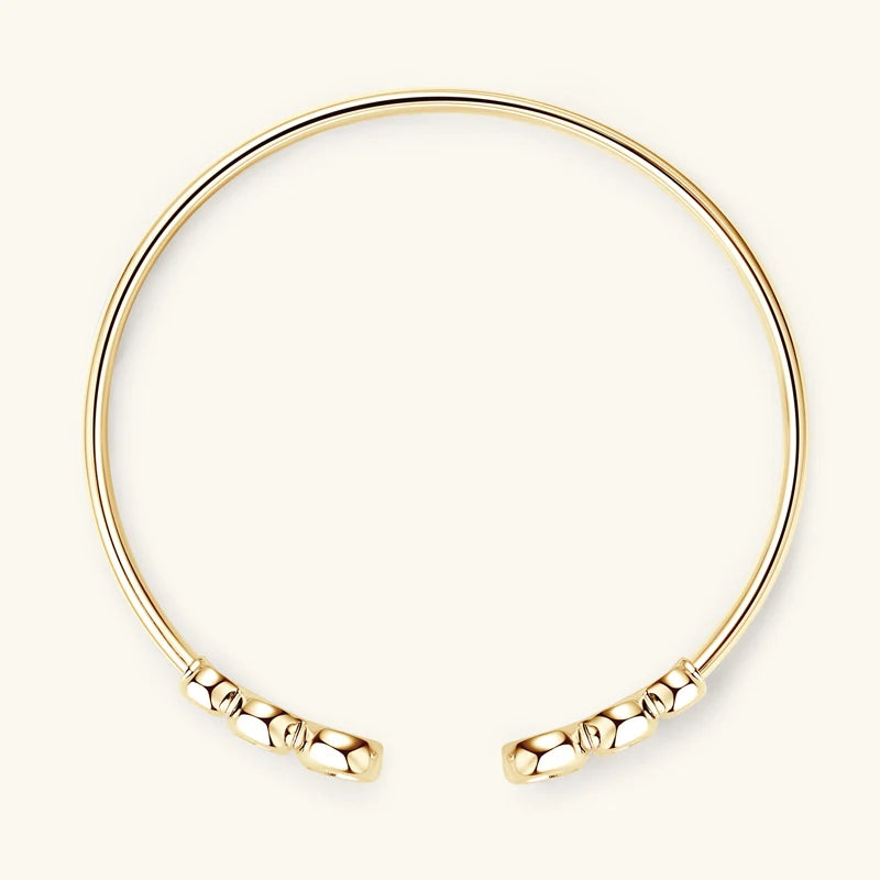 Simple Open Ended Bracelets Cuff Silver 925 D Color Moissanite Bracelet