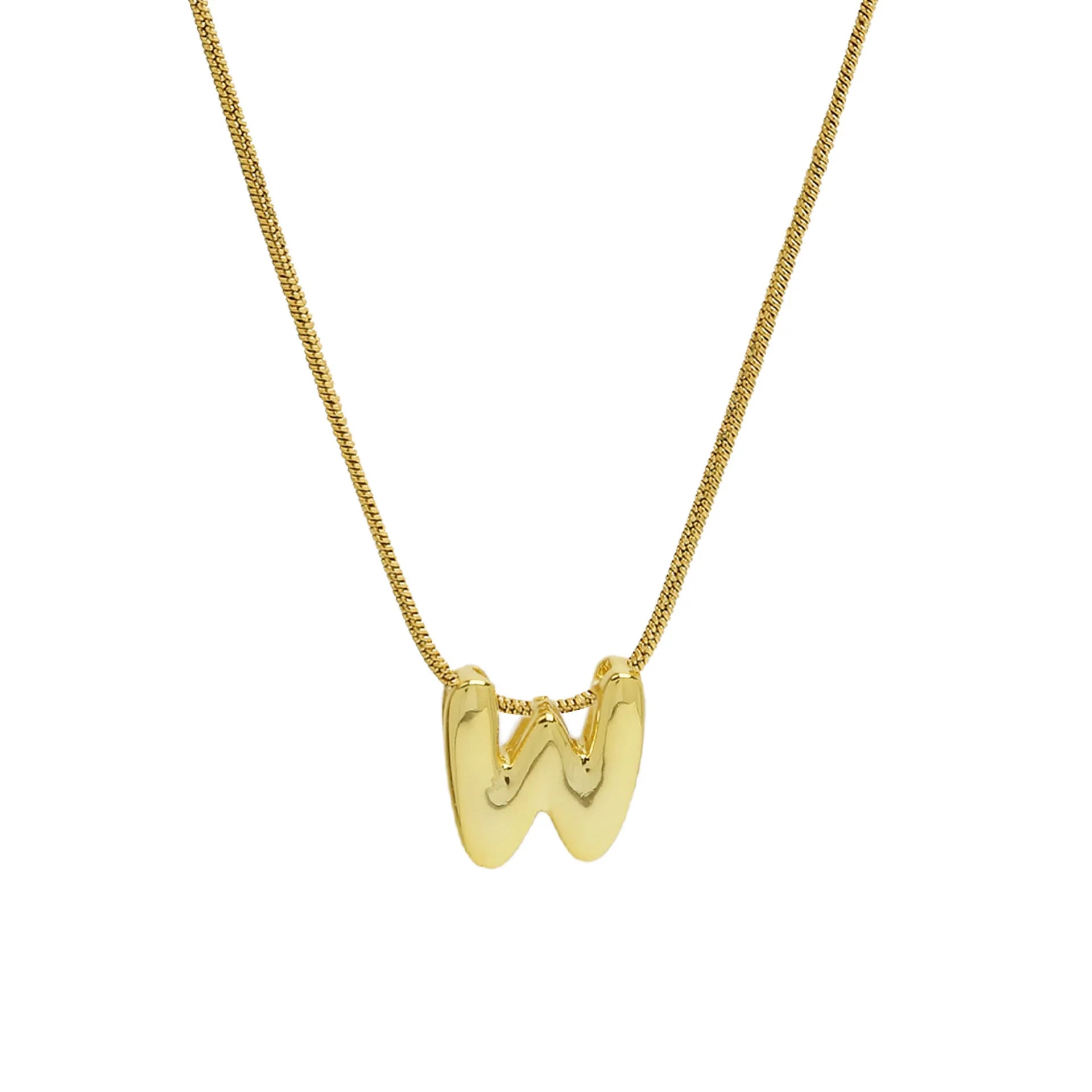 Gold Plated Balloon 26 Alphabet Letter Pendant Necklace