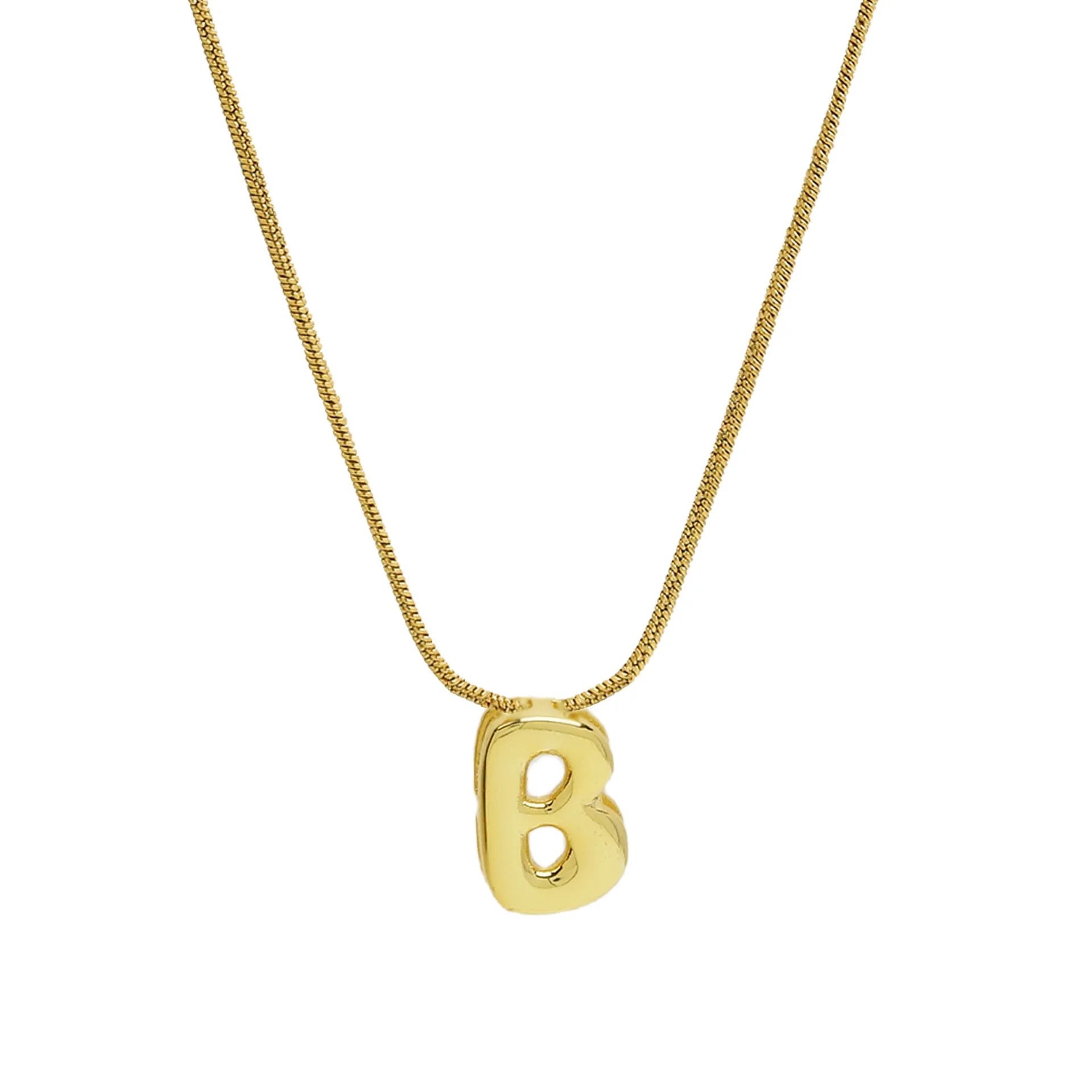 Gold Plated Balloon 26 Alphabet Letter Pendant Necklace