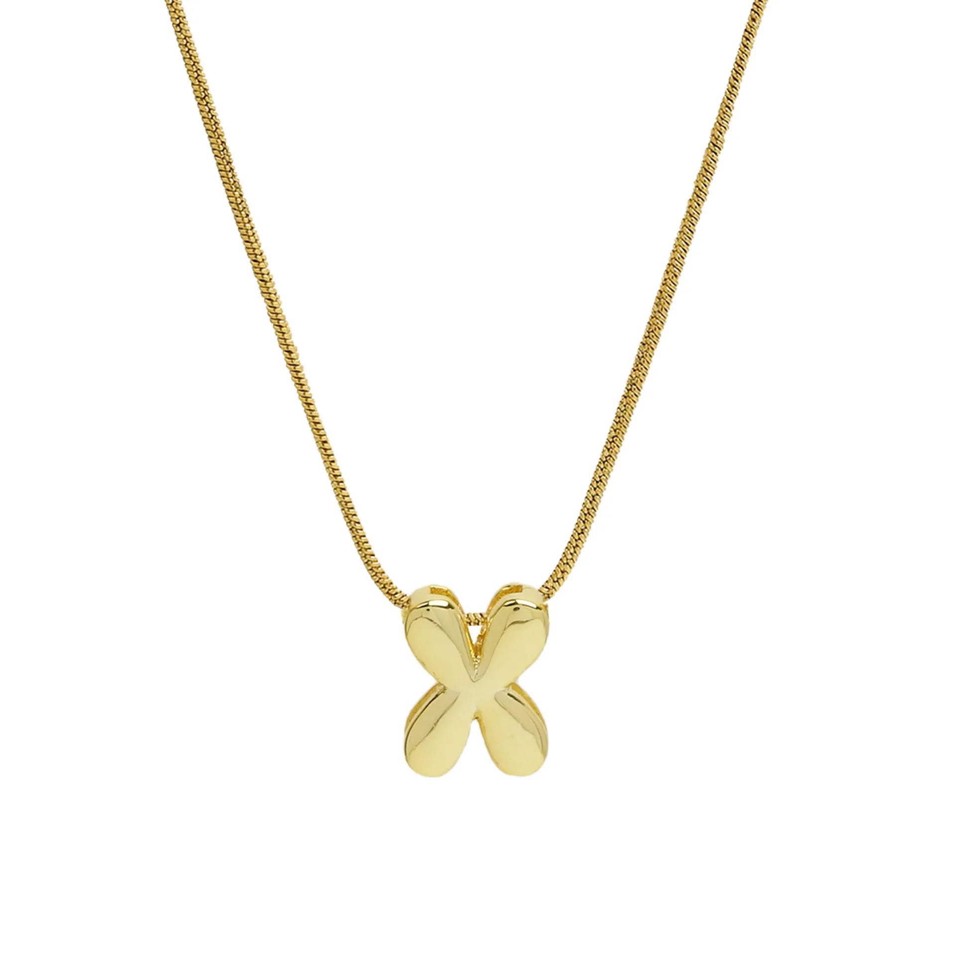 Gold Plated Balloon 26 Alphabet Letter Pendant Necklace