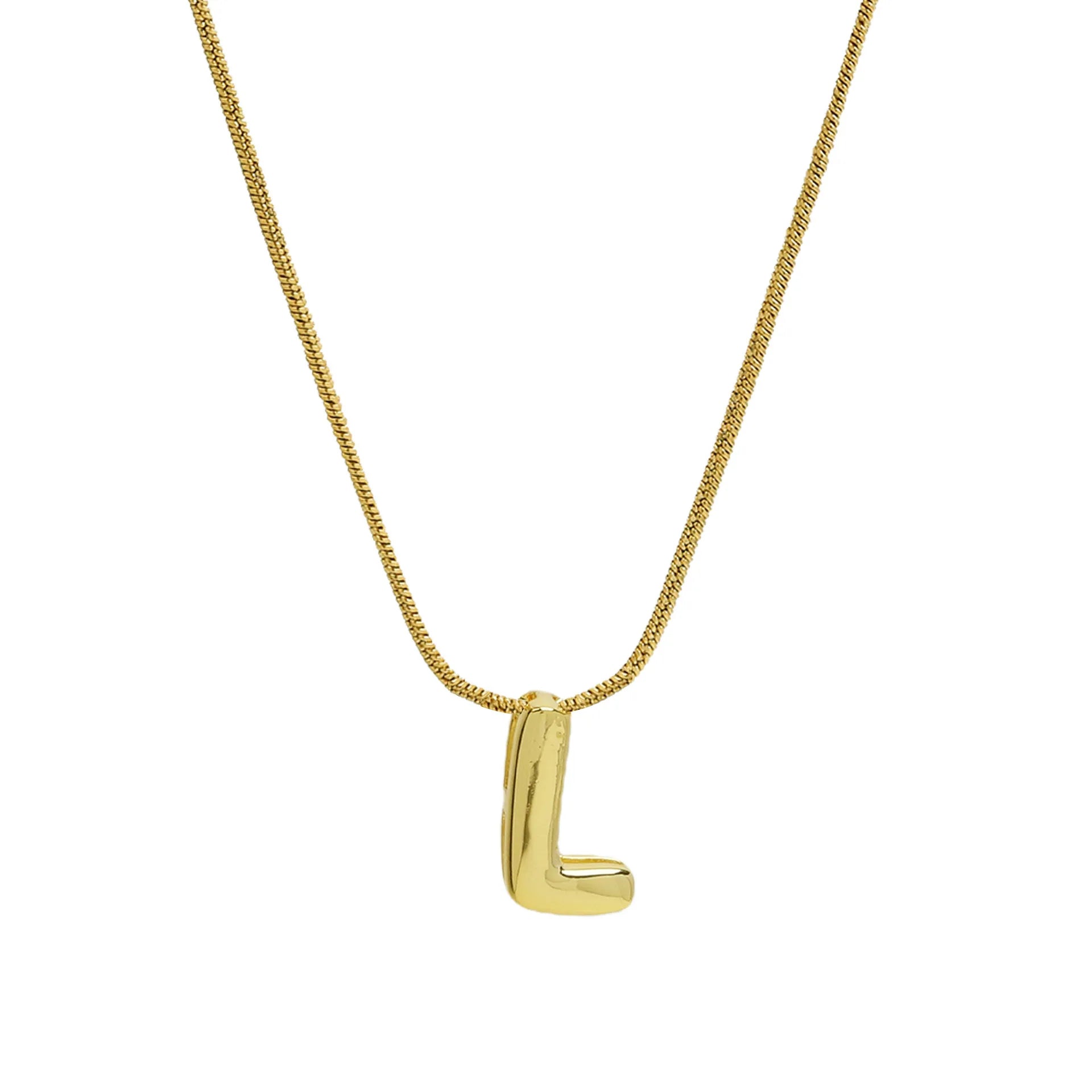 Gold Plated Balloon 26 Alphabet Letter Pendant Necklace