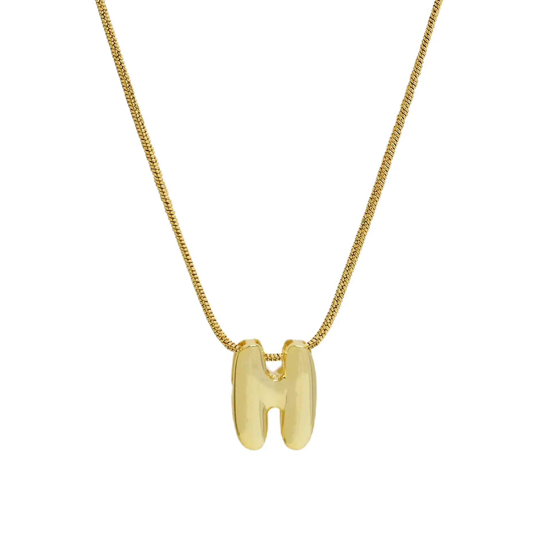 Gold Plated Balloon 26 Alphabet Letter Pendant Necklace