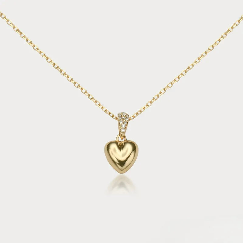 Small Love Heart 14K Gold Pendant Necklaces