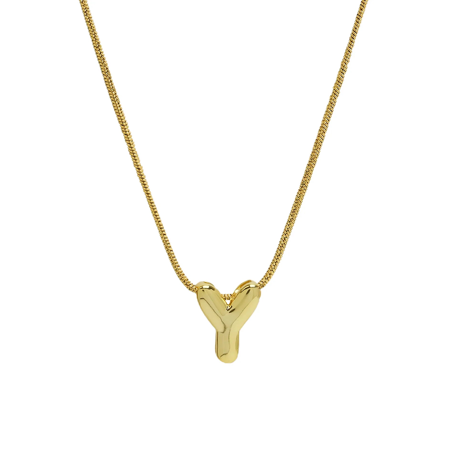 Gold Plated Balloon 26 Alphabet Letter Pendant Necklace