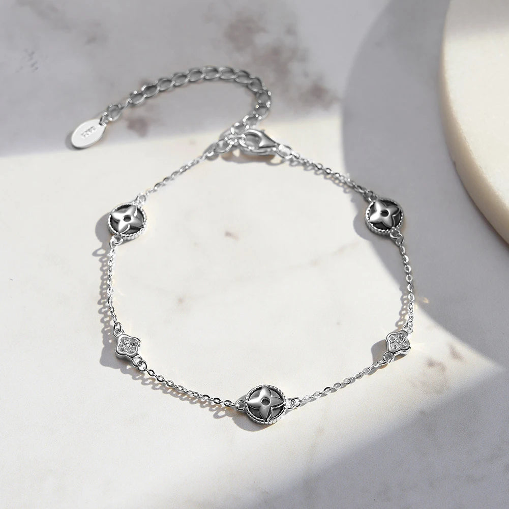 Glimora 14K Gold 925 Sterling Silver Shell Bracelet