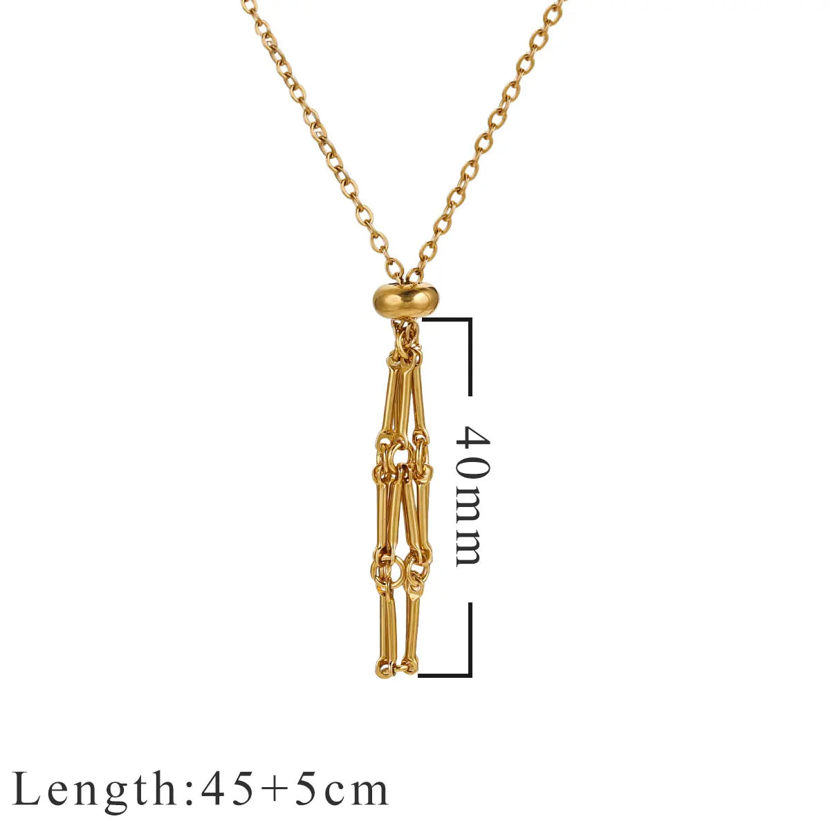 Stainless Steel Retro Minimalist - Mesh Pocket Necklace Pendant Gold-plated Waterproof
