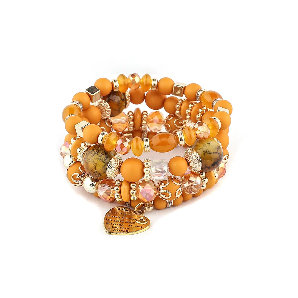 Bracelet Set Vintage Heart Charm