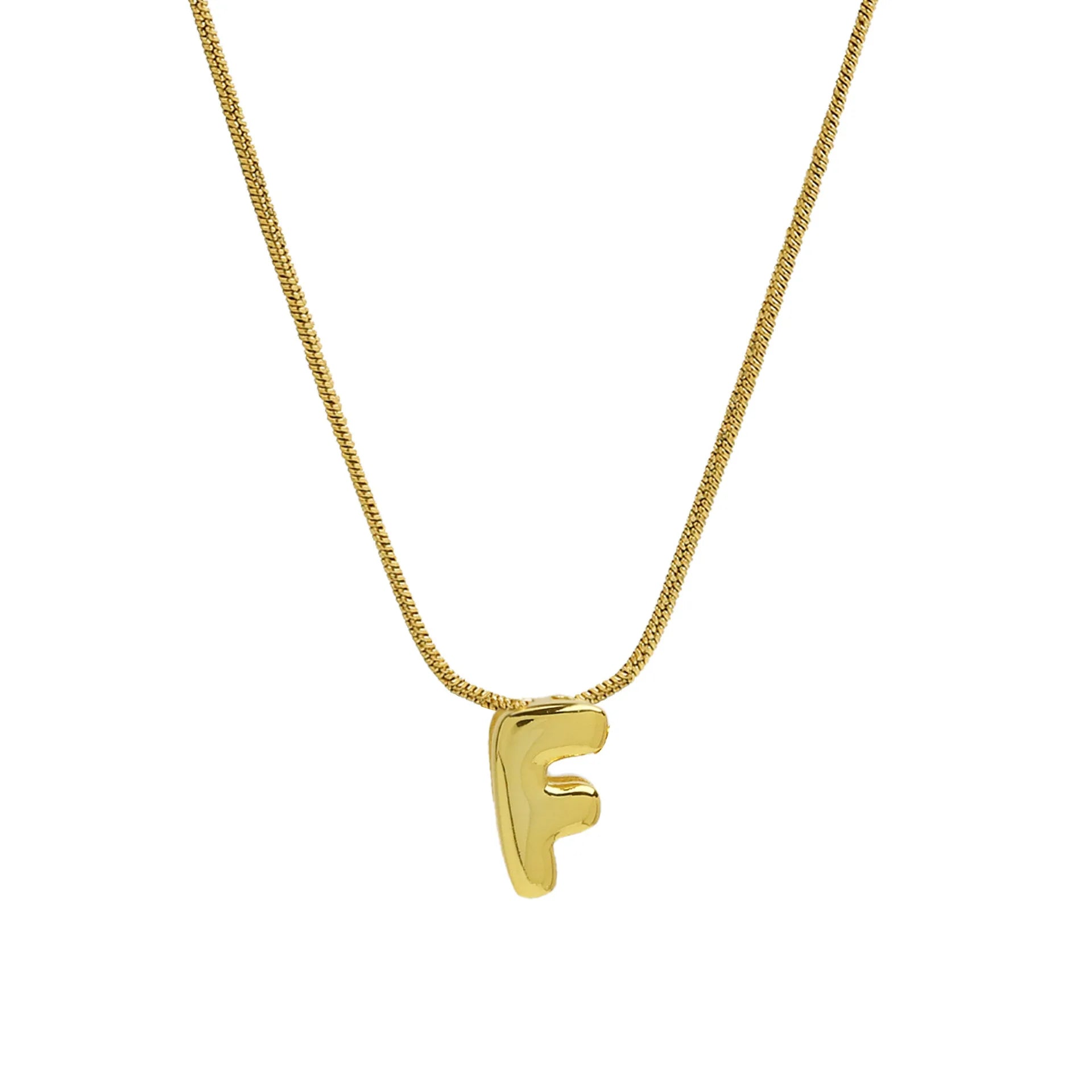 Gold Plated Balloon 26 Alphabet Letter Pendant Necklace