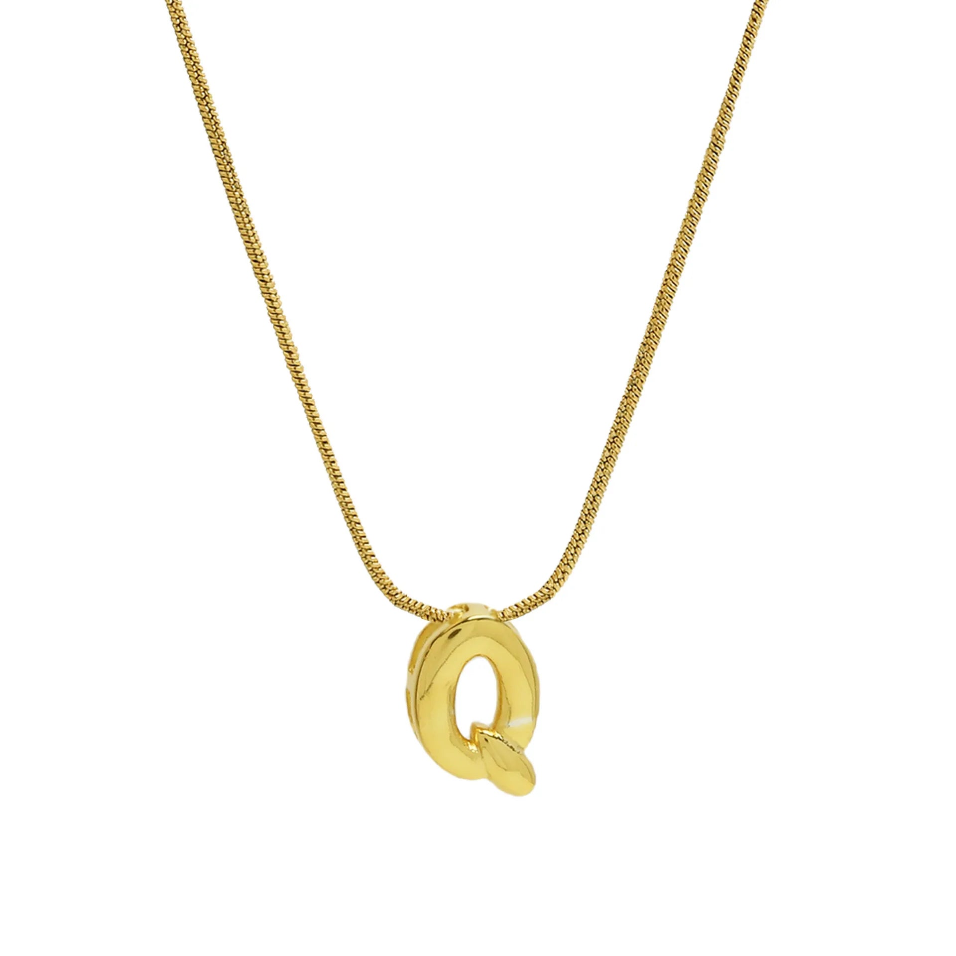 Gold Plated Balloon 26 Alphabet Letter Pendant Necklace