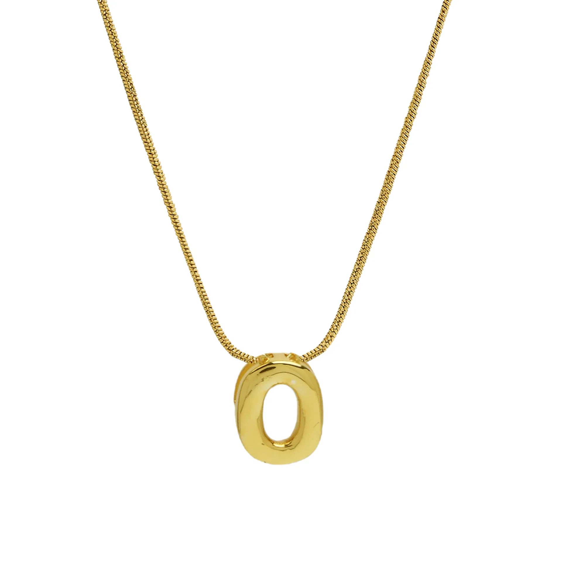 Gold Plated Balloon 26 Alphabet Letter Pendant Necklace