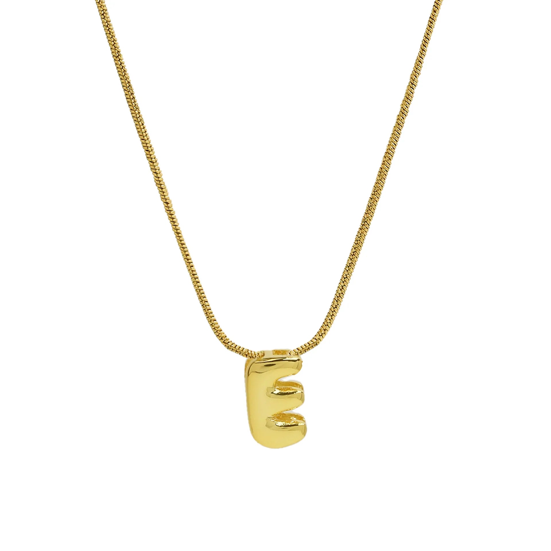 Gold Plated Balloon 26 Alphabet Letter Pendant Necklace
