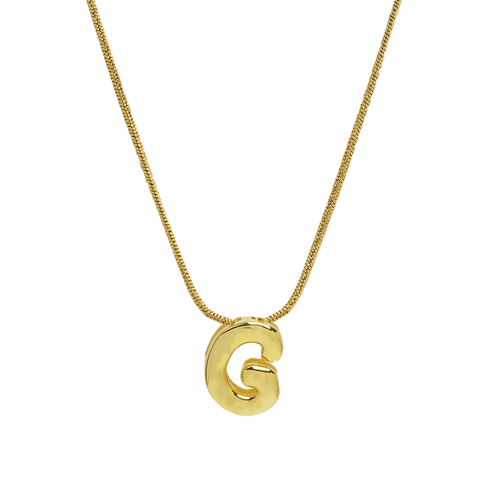 Gold Plated Balloon 26 Alphabet Letter Pendant Necklace